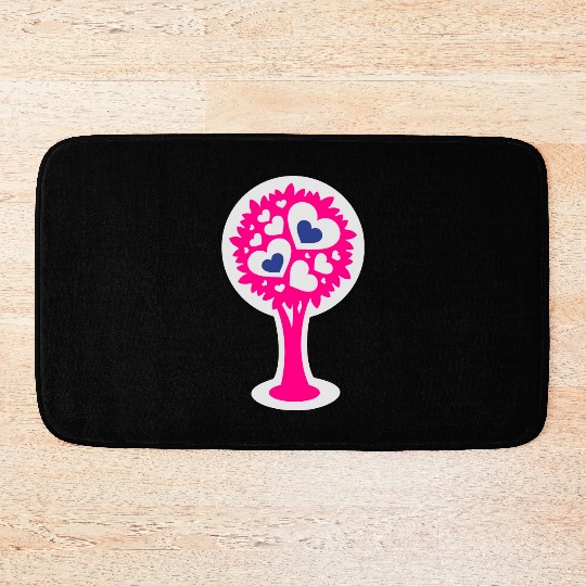 Heart Tree Bath Mats