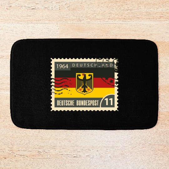 germany post stamp Bath Mats