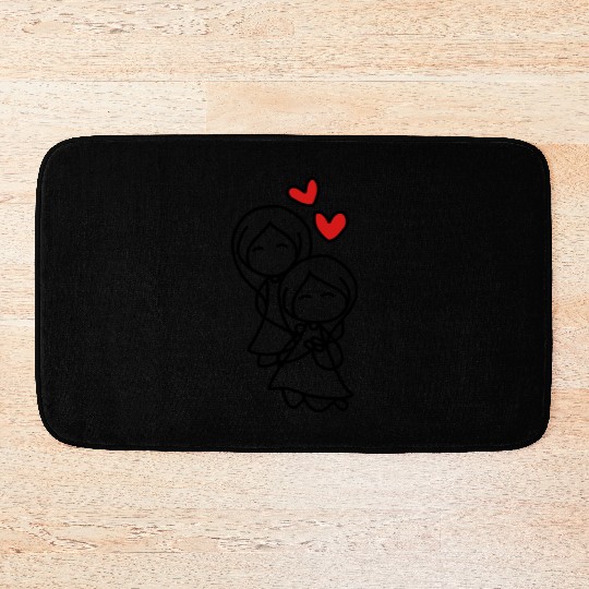 gay couple Bath Mats