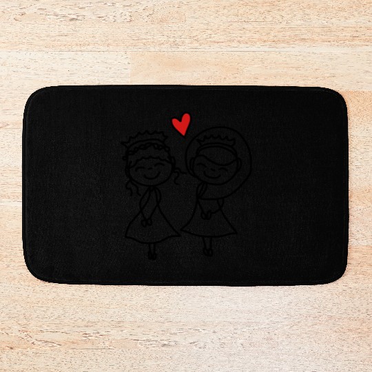 gay couple Bath Mats