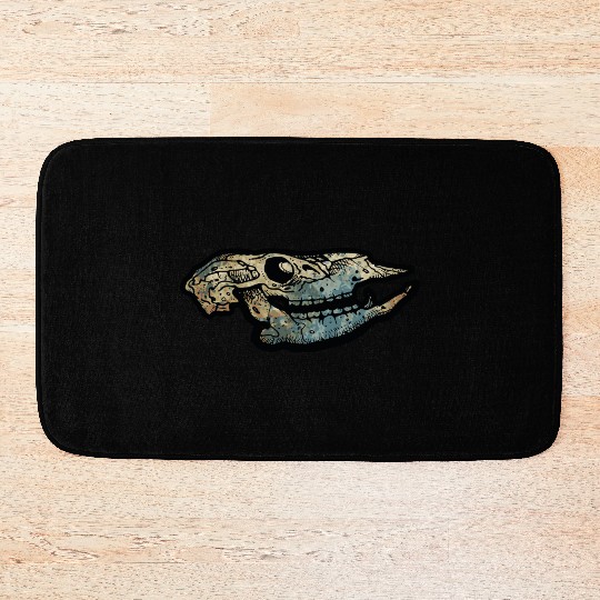 cow skull Bath Mats