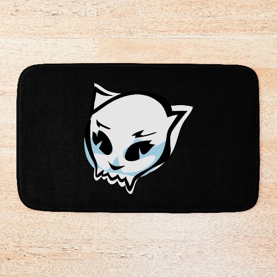 cat skull Bath Mats
