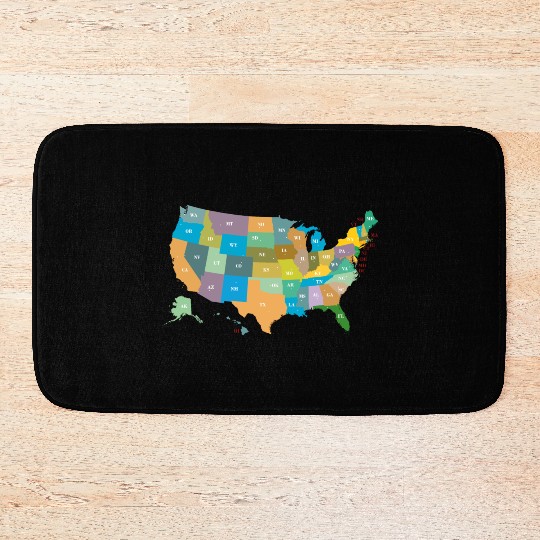 US States Bath Mats