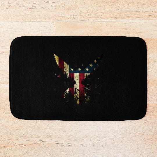 Merica Eagle American eagle with US flag Bath Mats