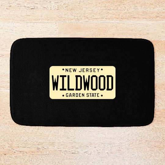 Wildwood New Jersey License Plate Bath Mats