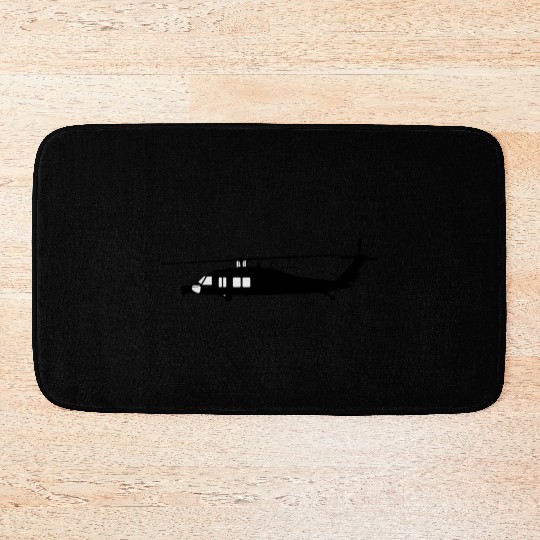 helicopter Sikirsky UH 60 Black Hawk Bath Mats