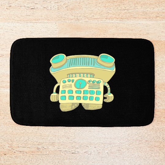 31 robot 37 png vectorstock 4842445 Bath Mats