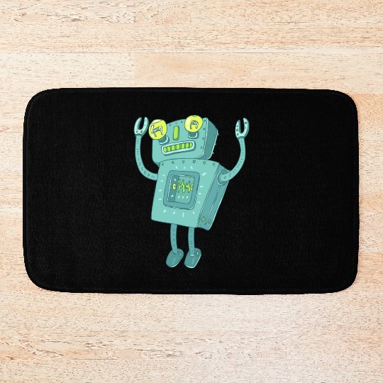 03 robot 11 png vectorstock 4842445 Bath Mats