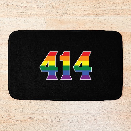 Gay Pride 414 Milwaukee Area Code Bath Mats