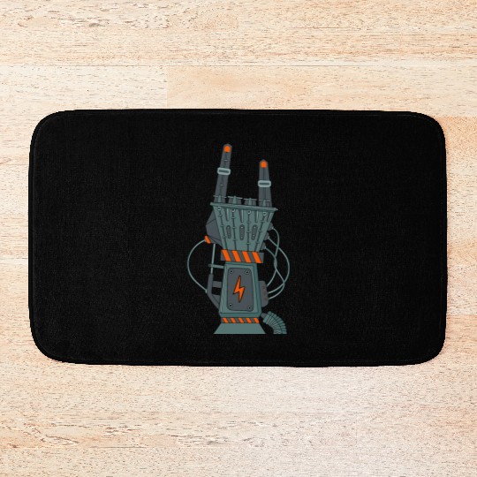 hard rock horns robot Bath Mats