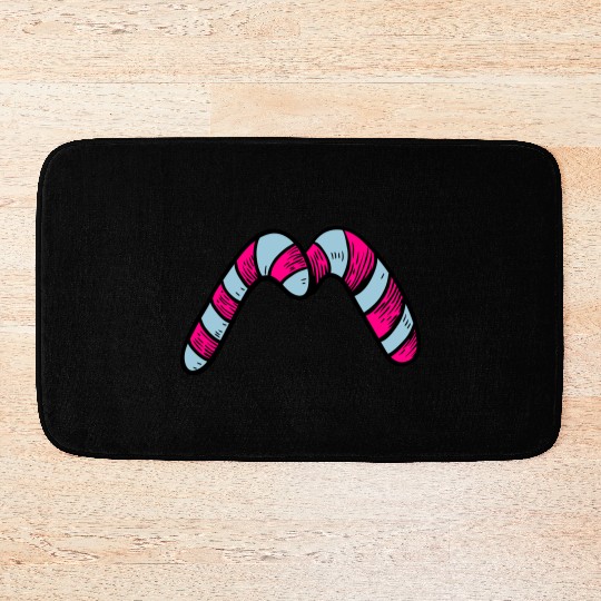 Candy canes "M" Bath Mats