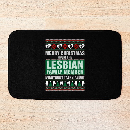 Merry Christmas From The Lesbian Family Member Bath Mats