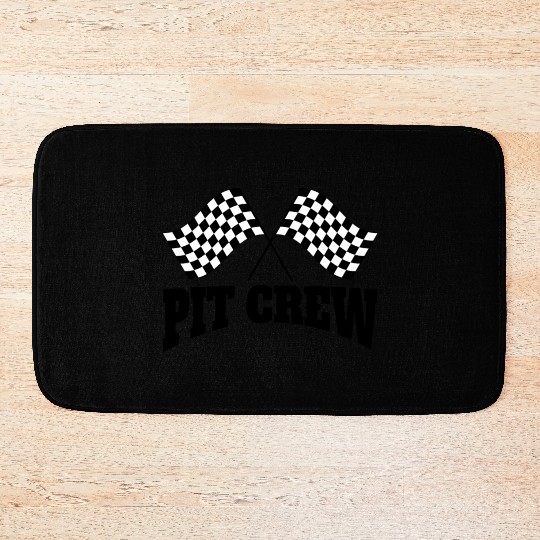 Pit Crew Racing Team Sports Racers Track Pit Stops Bath Mats