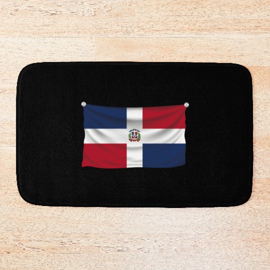 flag dominican republic Bath Mats