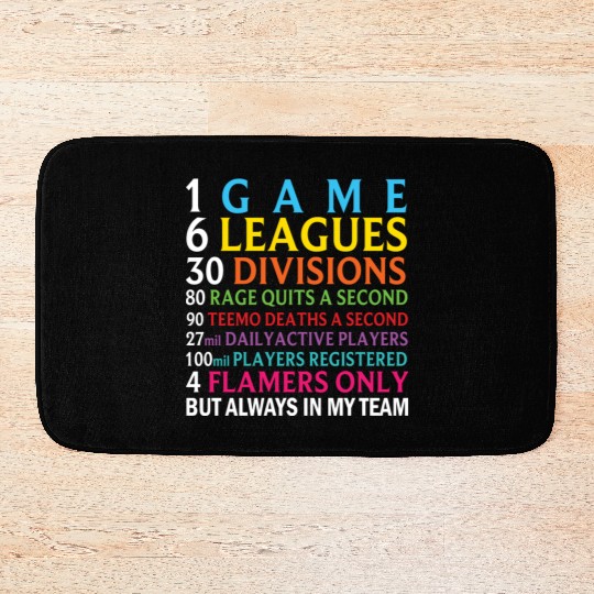 League of Legends troll rage quit and flamers Bath Mats
