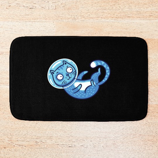 Space cat Bath Mats