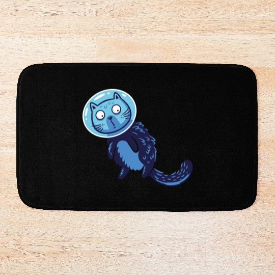 Space cat Bath Mats