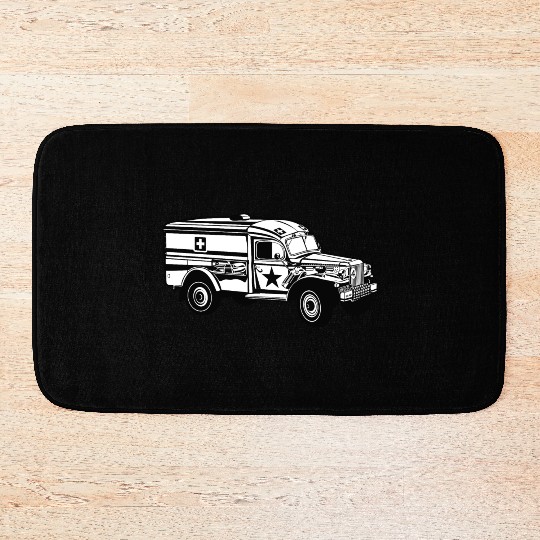 US army ambulance Bath Mats
