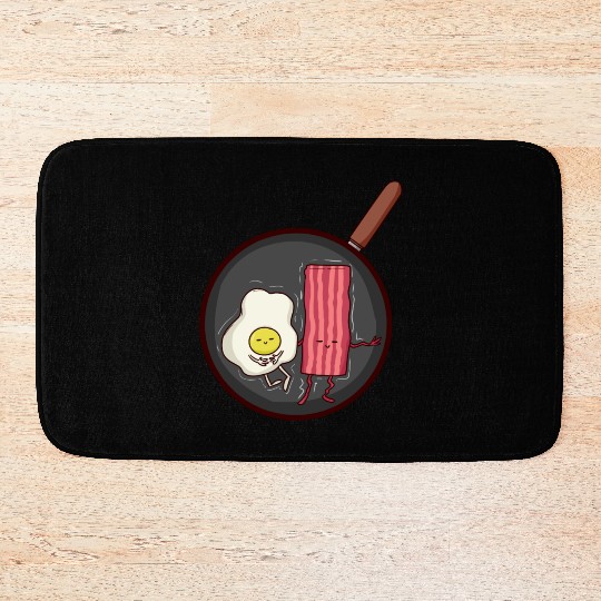 BACON X EGG FRYPAN Bath Mats