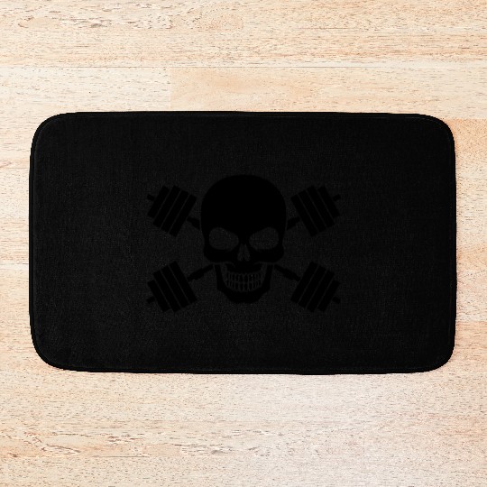 skull gym Bath Mats