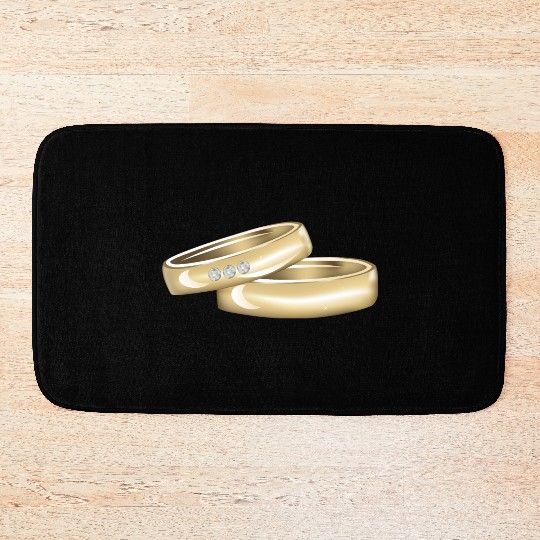 Wedding rings 03 Bath Mats