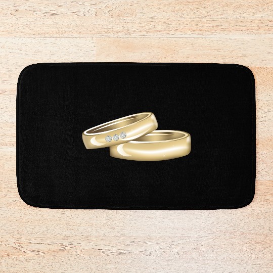 Wedding rings 03 Bath Mats