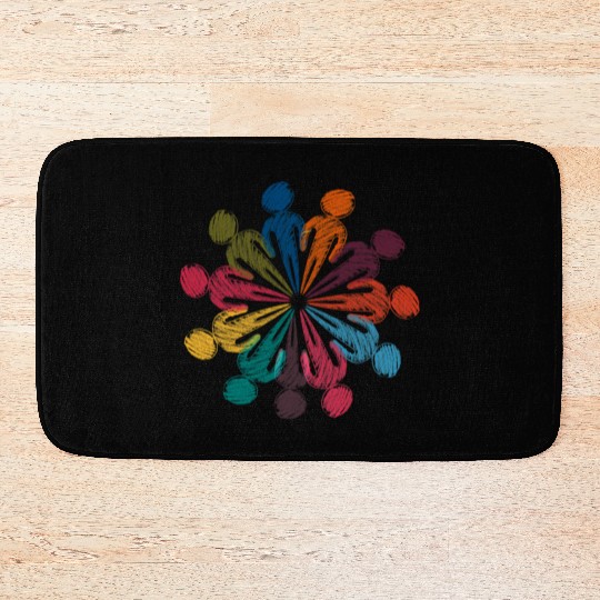 weltfrieden auf erden world peace on earth love179 Bath Mats