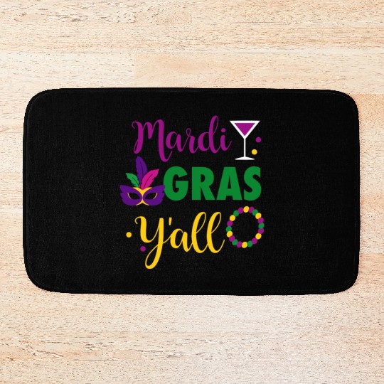 Mardi Grass Y'All Bath Mats