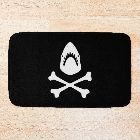 Shark crossbones Bath Mats