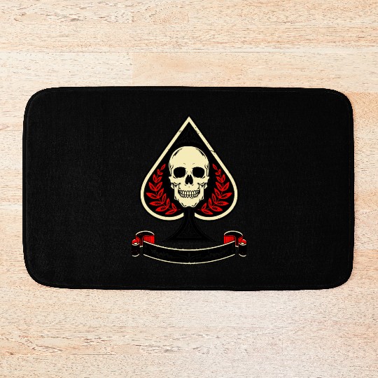 Death of Spade Card Bath Mats