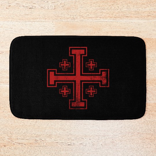 Crusader Cross Knights Templar Bath Mats