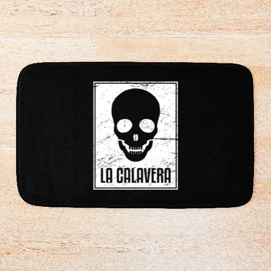 La Calavera | Loteria Mexican Tarot Card Bath Mats