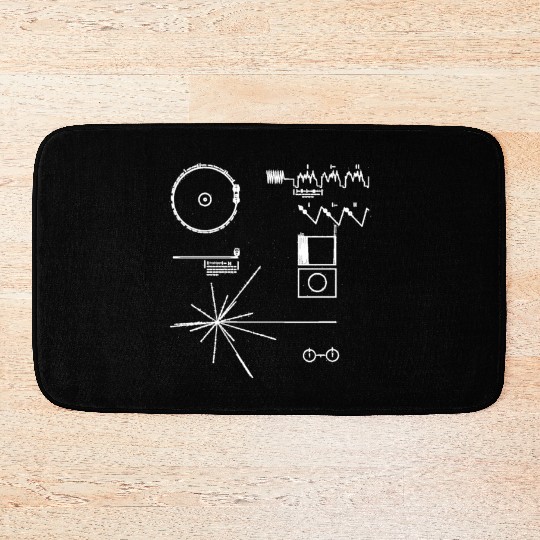 golden record NASA voyager space official images Bath Mats