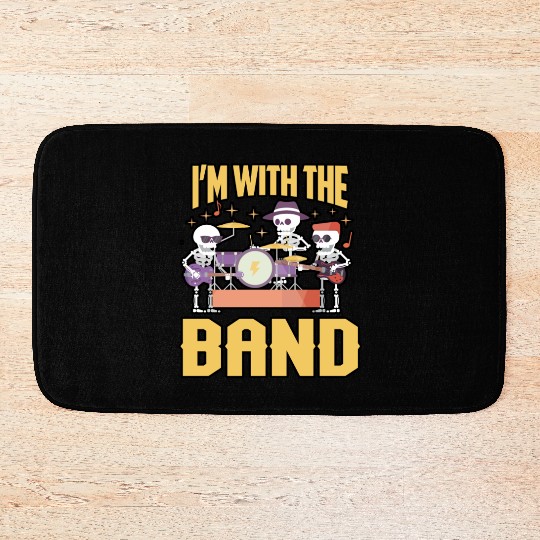 I'M With The Band Bath Mats For Men, Women Band Members Bath Mats