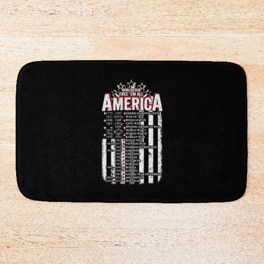Veteran - World tour free em all America Bath Mats