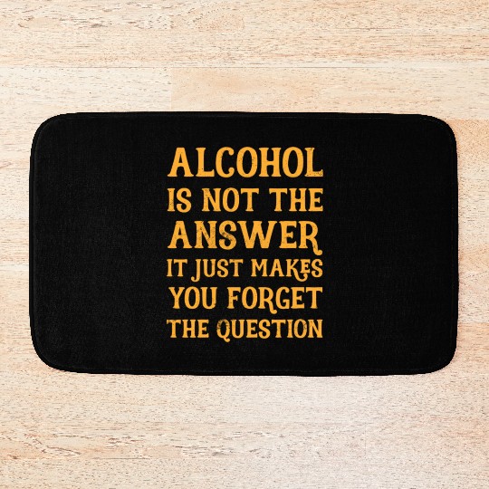 Funny Drinking Drunk Beer Vodka Whiskey Alcohol Bath Mats