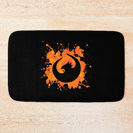 UI5 Phoenix Splash Orange Bath Mats
