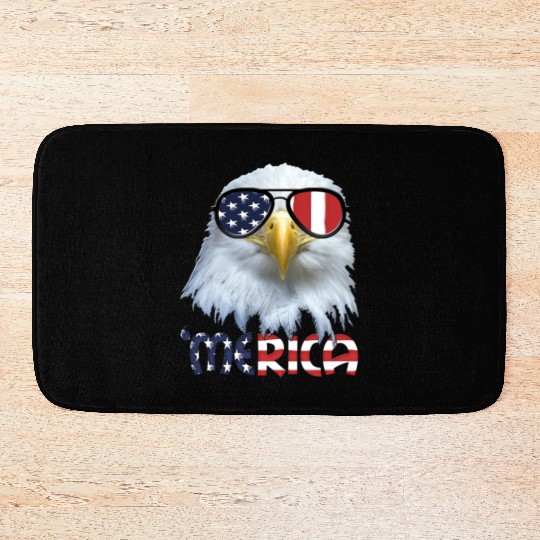 American Eagle 4th July US Merica Election Gift Bath Mats