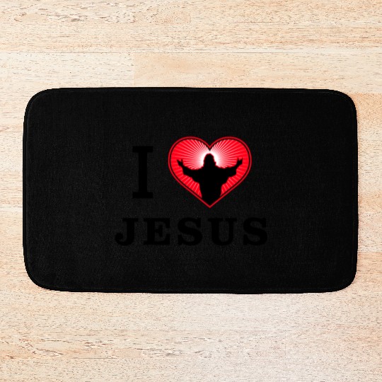 I Love Jesus Bath Mats