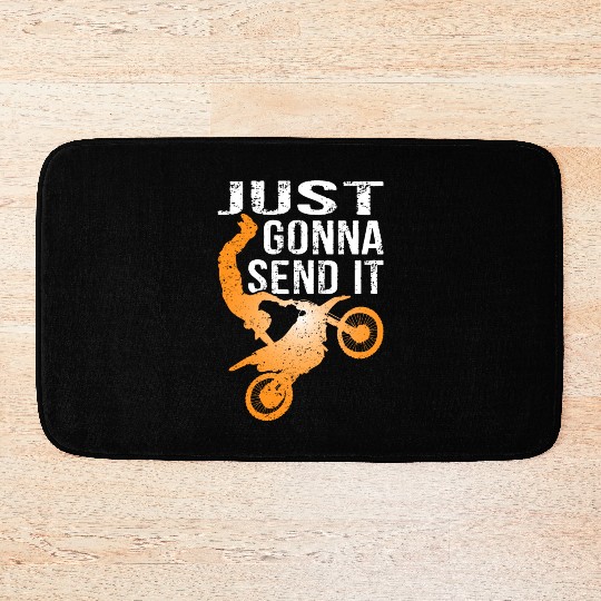 Just Gonna Send It Bike Bath Mats