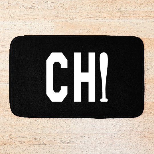 Chicago Cubs CHI baseball Bat Vintage Chicago Tri Bath Mats