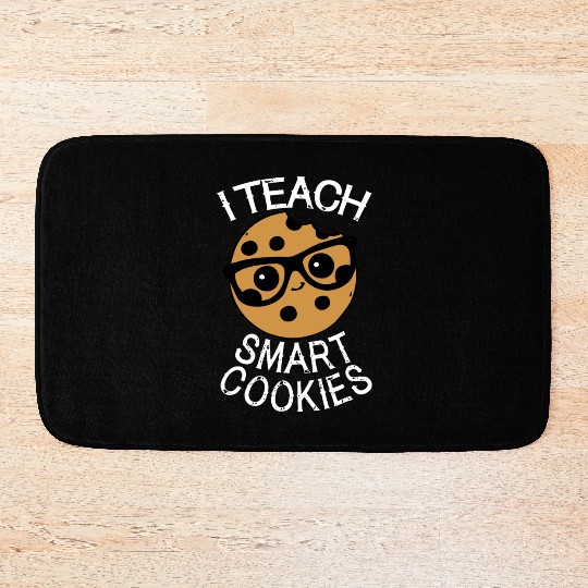 i teach smart cookies nerd Bath Mats funny chef