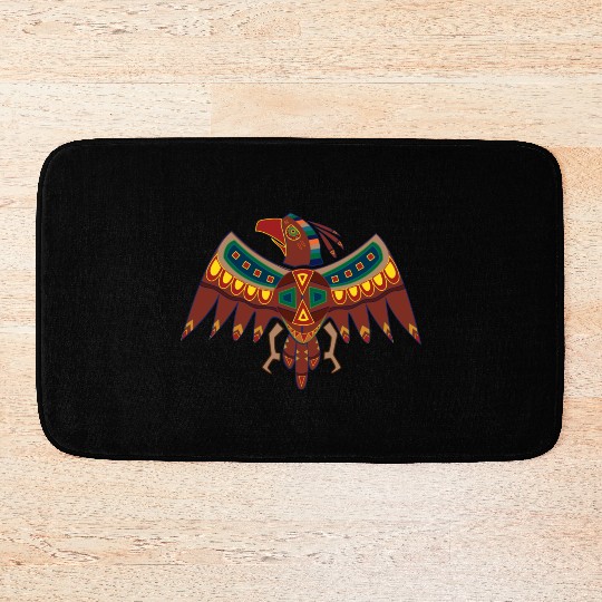 Native American Zodiac Falcon-3 (Aries) Bath Mats