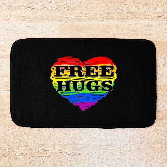 Free Hugs Bath Mats