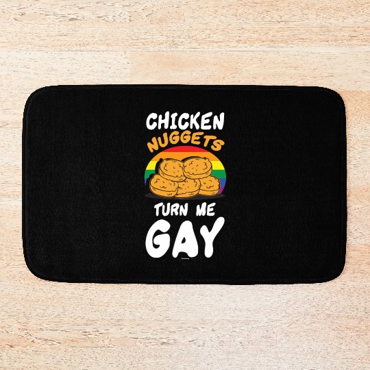 Funny Chicken Nuggets LGBT Bath Mats