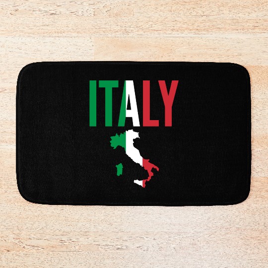 Italian Gift - Italy Map Country Bath Mats