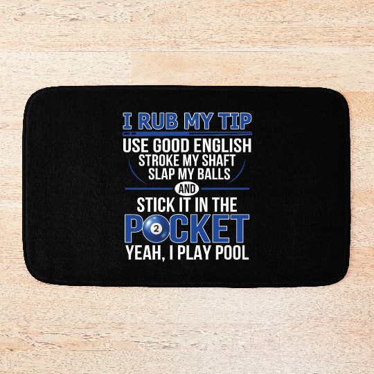 Hilarious Pool Billiard Design Dirty Adult Humour Bath Mats