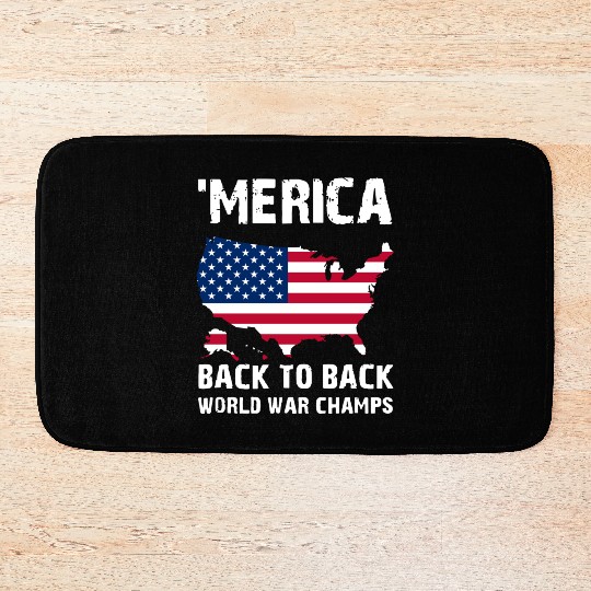 merica back to back soccer Bath Mats