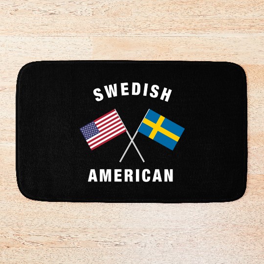 Swedish American Flag Bath Mats