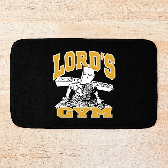 cool graphic art yellow Gym Bath Mats